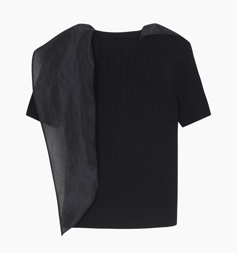 SLEEVELESS SWEATER - null - Schwarz | Sisley K image number 2